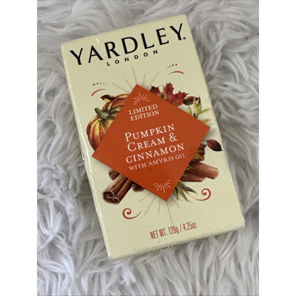 Yardley London Pumpkin Cream & Cinnamon Limited Edition Bath Bar Soap 4.25oz